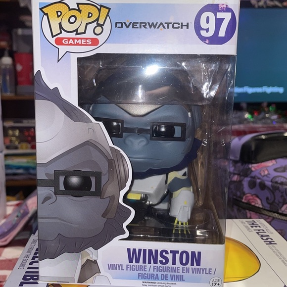 Funko Pop! Games Vinyl Figurine #97 - Overwatch - Winston (6" Super Sized) New - Picture 2 of 3